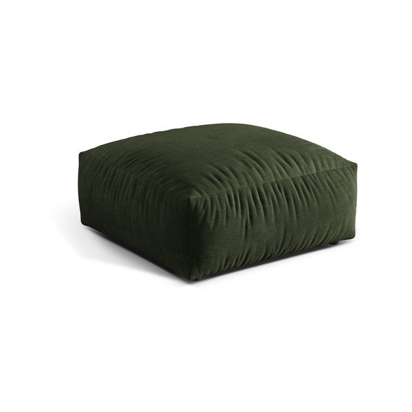 Zielony aksamitny podnóżek modułowy Martina – Micadoni -image-1