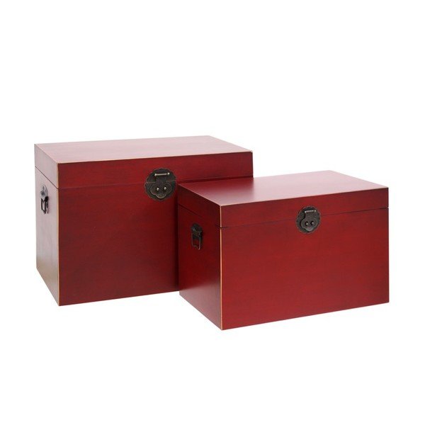 Czerwona skrzynia 60x42 cm Oriente – Ixia