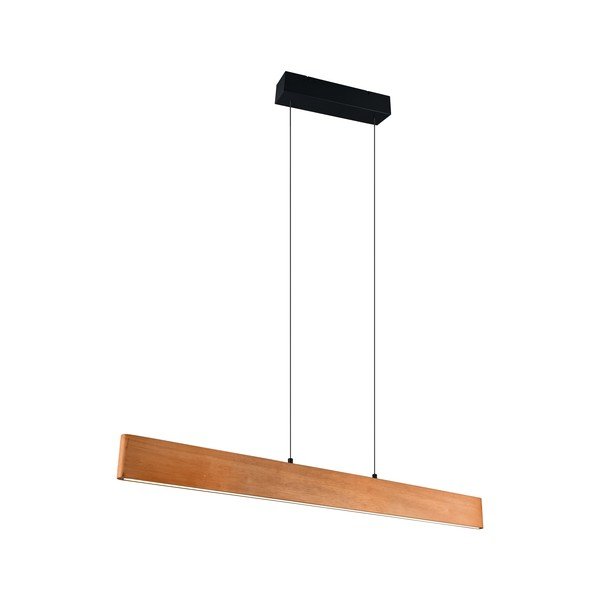 Lampa wisząca LED w naturalnym kolorze z drewnianym kloszem Edgewood – Trio-image-3