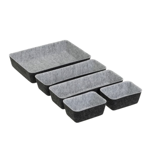 Tekstylne organizery do szuflady zestaw 5 szt. – Casa Selección-image-2