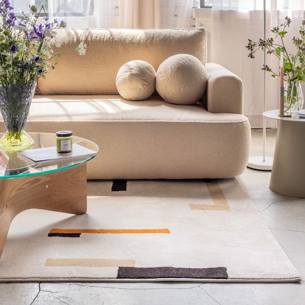 Pomarańczowy/kremowy dywan 160x230 cm Linea – Universal-image-1