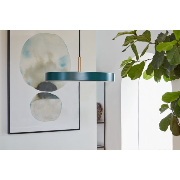 Ciemnozielona lampa wisząca LED z metalowym kloszem ø 31 cm Asteria Mini – UMAGE-image-3