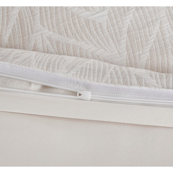 Beżowa żakardowa pościel jednoosobowa 140x200 cm Florida – My House-image-3