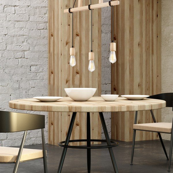 Lampa wisząca w naturalnym kolorze Leon – LAMKUR-image-3