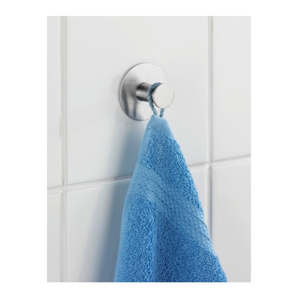 Samoprzylepny haczyk ścienny w srebrnej barwie Wenko Celano-image-1