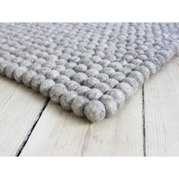 Piaskowobrązowy wełniany dywan kulkowy Wooldot Ball Rugs, 120x180 cm