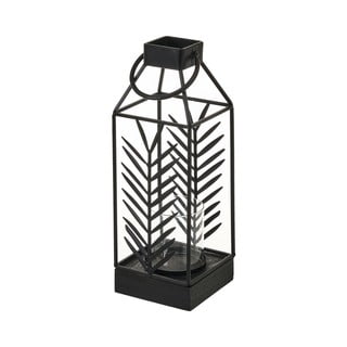 Czarny metalowy lampion w kolorze złota Casa Selección, wys. 40,5 cm