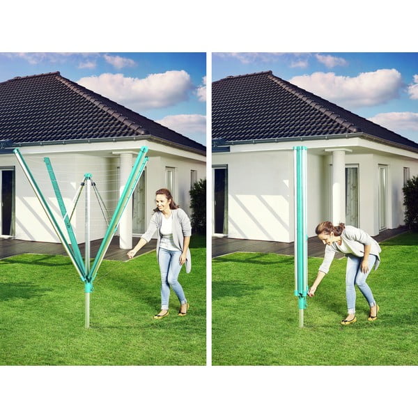 Ogrodowa suszarka na pranie w kolorze srebra 60 m Linomatic 600 Deluxe Cover – LEIFHEIT-image-3