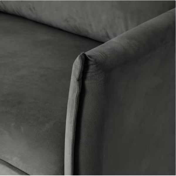 Ciemnoszara aksamitna sofa 203 cm Juli – Ropez-image-4