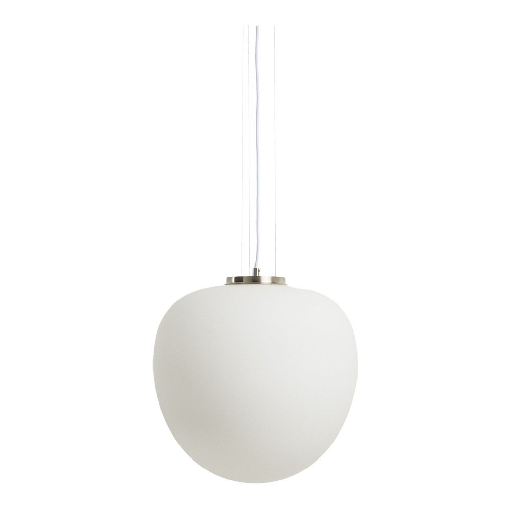 Biała lampa wisząca ze szklanym kloszem ø 25 cm Ardali – Kave Home