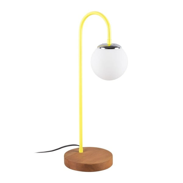 Lampa stołowa z detalem w żółtym kolorze Lanty Table Lamp, wys. 57 cm