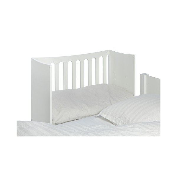 Białe dziecięce łóżeczko na kółkach ze zdejmowanym oparciem bocznym Manis-h, 89x44 cm-image-3