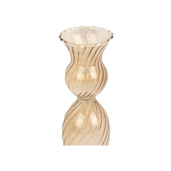 Jasnobrązowy szklany świecznik PT LIVING Swirl, wys. 17 cm-image-2