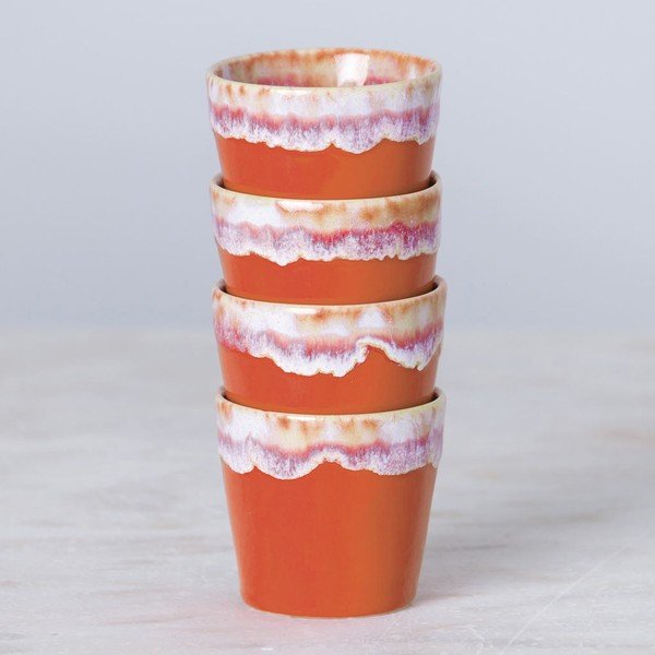 Biało-pomarańczowy kamionkowy kubek do espresso Costa Nova, 210 ml-image-2