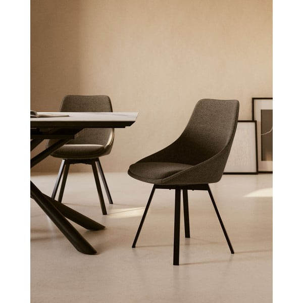 Ciemnoszare krzesło Jenna – Kave Home-image-1
