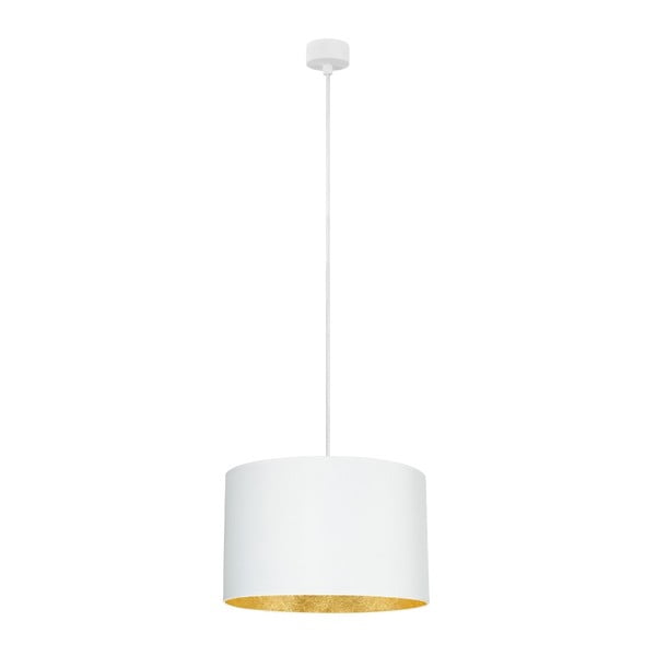 Biała lampa wisząca z wnętrzem w złotym kolorze Sotto Luce Mika, ∅ 36 cm