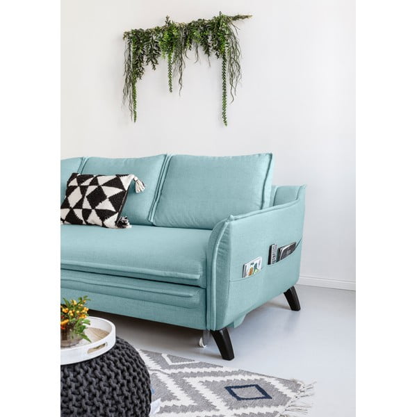 Jasnoniebieski narożnik rozkładany Miuform Charming Charlie, lewostronny-image-4