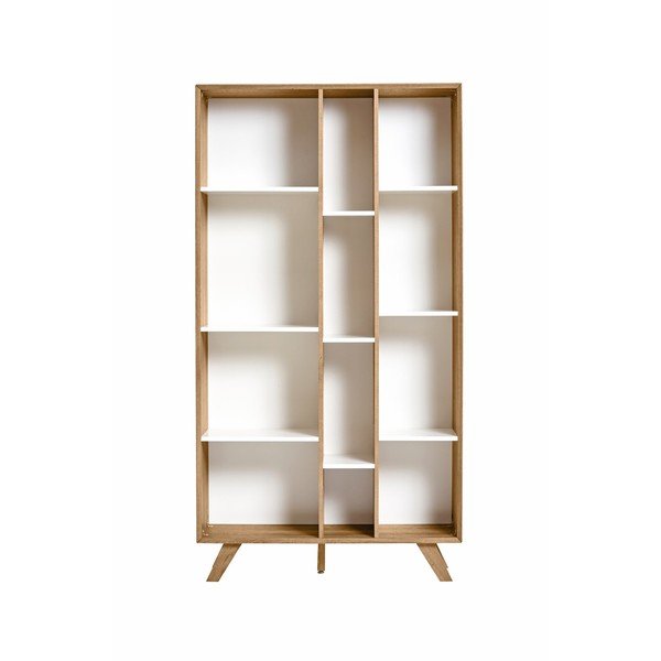 Biblioteczka z białymi detalami Marckeric Tivoli, 98x184 cm-image-1