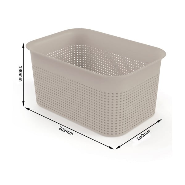 Beżowy koszyk z plastiku z recyklingu Brisen – Rotho-image-4