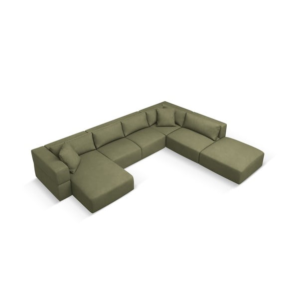 Jasnozielony narożnik (prawostronny/w kształcie litery U) Esther – Milo Casa-image-2