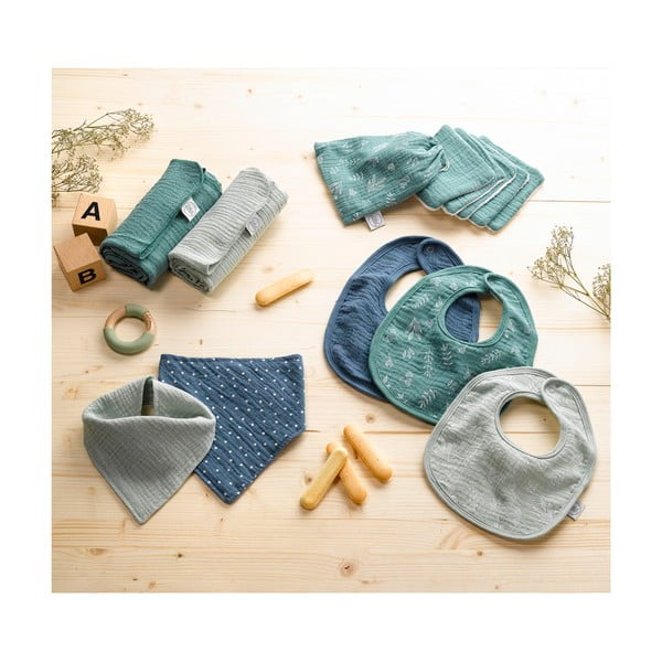 Zielone śliniaki muślinowe zestaw 2 szt. – Bébé Douceur-image-2