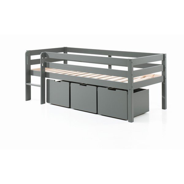 Szare szuflady pod łóżko dziecięce 3 szt. Pino – Vipack-image-1