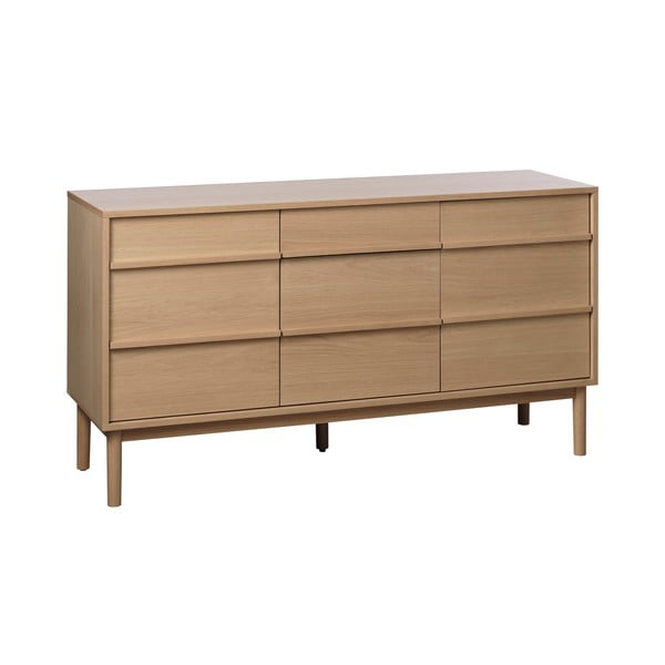 Niska komoda w dekorze dębu 75x140 cm Ponza – Unique Furniture-image-3