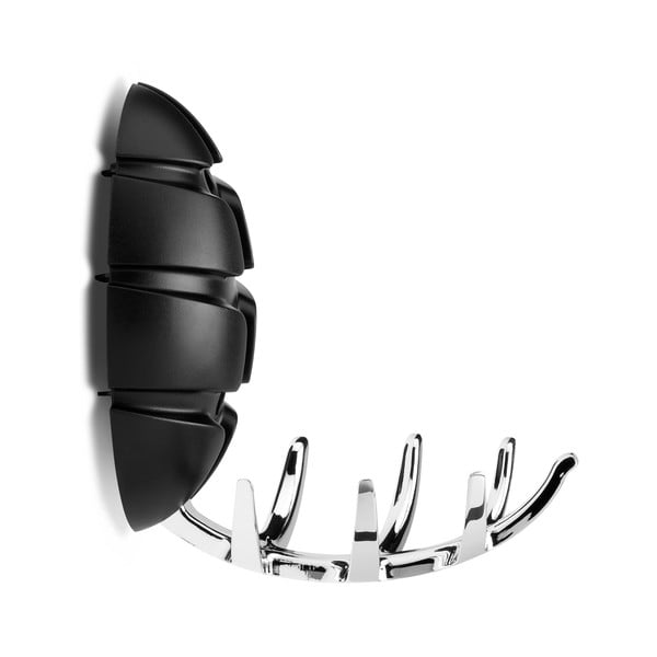 Czarny/w kolorze srebra z połyskiem ścienny plastikowy haczyk Bug – Spinder Design-image-2