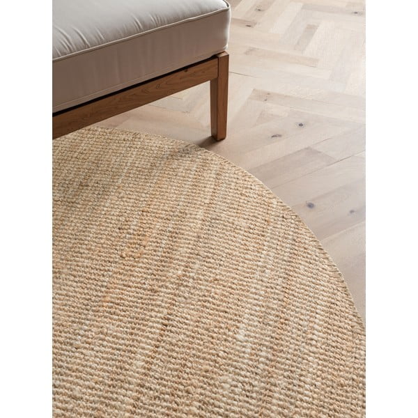 Okrągły dywan z juty w naturalnym kolorze ø 160 cm Bouclé Jaipur – Hanse Home-image-3
