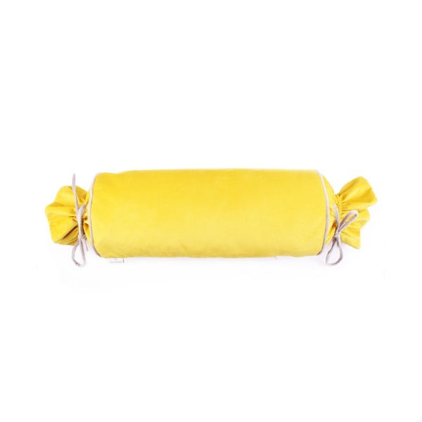 Żółta poszewka na poduszkę WeLoveBeds Sunny Candy, ⌀ 20x58 cm