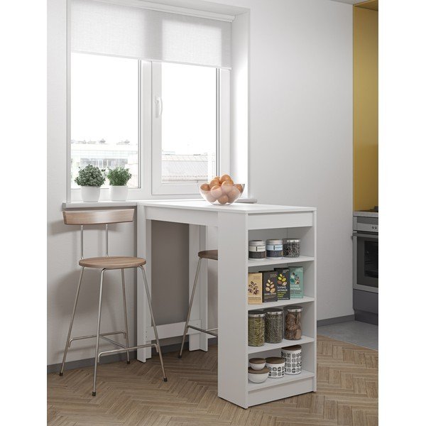 Biały stolik barowy 115x50 cm Aravis – TemaHome -image-1