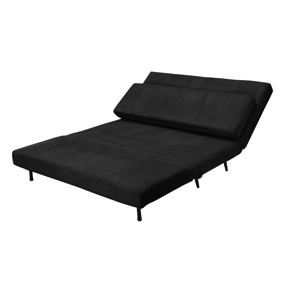 Antracytowa sztruksowa rozkładana sofa 140 cm Mallory – Støraa (zdjęcie 5)