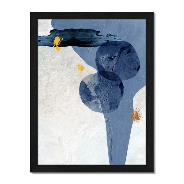 Obraz w ramie Liv Corday Scandi Grey & Blue, 30x40 cm