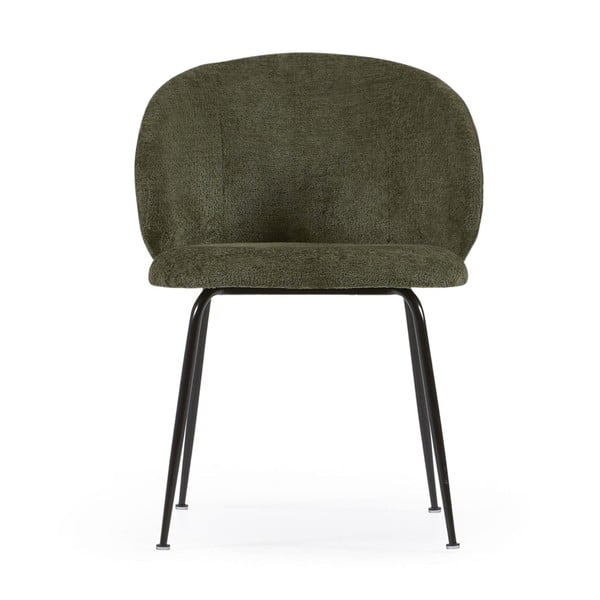 Zielony tapicerowany fotel jadalniany Minna – Kave Home-image-2