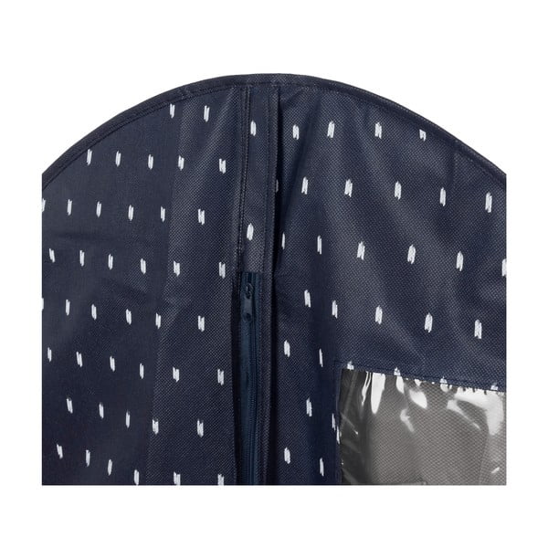 Granatowy pokrowiec na ubrania Compactor Dots, dł. 100 cm-image-2