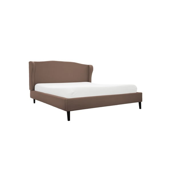 Brązowe łóżko z czarnymi nogami Vivonita Windsor, 140x200 cm
