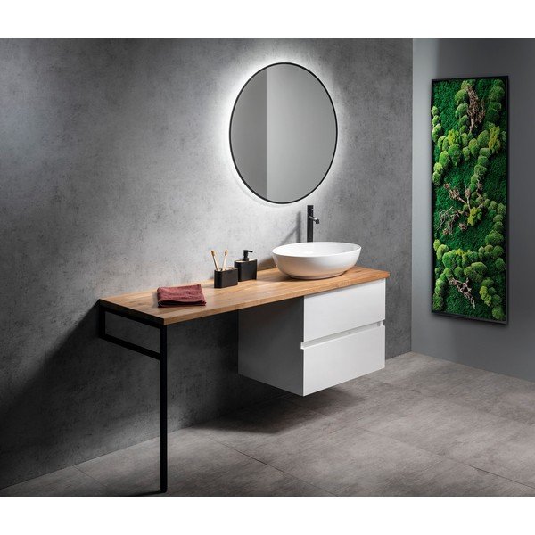 Czarny stalowy stelaż pod blat 49x2 cm – Sapho-image-2
