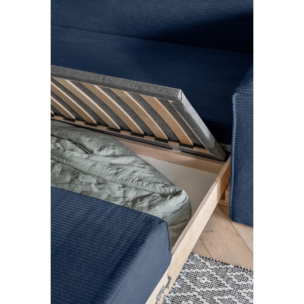Ciemnoniebieska rozkładana sofa 168 cm Lucky Lucy – Miuform-image-4