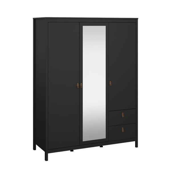 Czarna szafa z lustrem 150x199x58 cm Madrid – Tvilum-image-4
