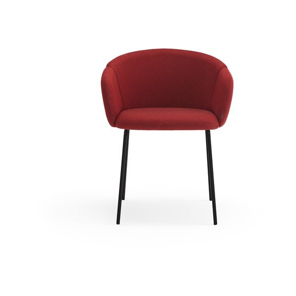 Bordowy tapicerowany fotel jadalniany Add – Teulat-image-1