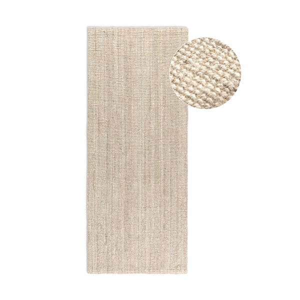 Kremowy chodnik z juty 80x200 cm Bouclé – Hanse Home