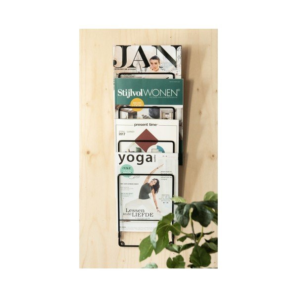 Czarny gazetnik ścienny PT LIVING-image-1