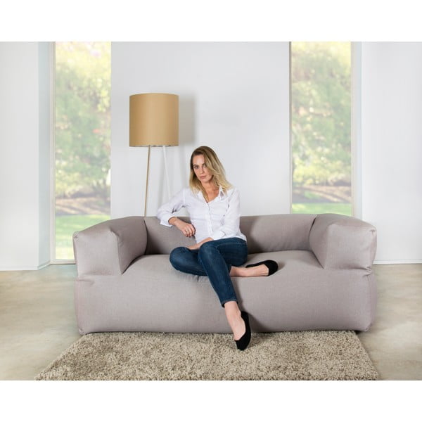 Kremowy worek do siedzenia z materiału bouclé Sofa MooG – SLOWDOWN-image-1