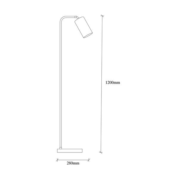 Lampa stojąca w czarno-złotym kolorze z metalowym kloszem (wysokość 120 cm) Emek – Opviq lights-image-3