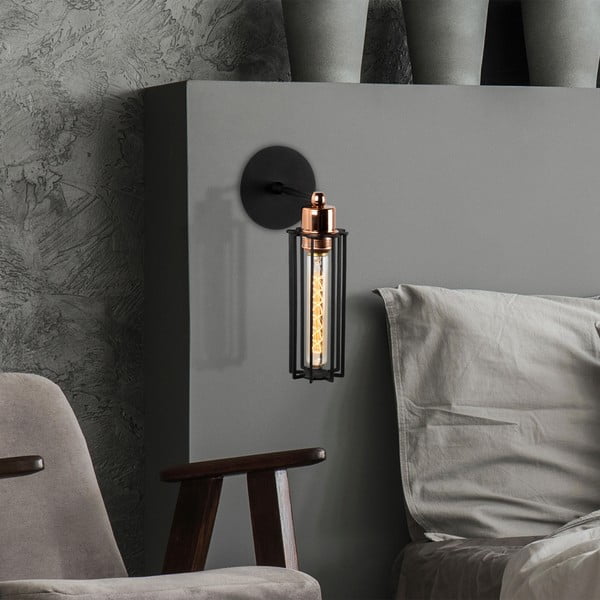 Czarny kinkiet ø 8 cm Likya – Opviq lights-image-2