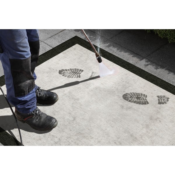 Czarno-kremowy chodnik dwustronny NORTHRUGS Panama, 80x350 cm-image-1