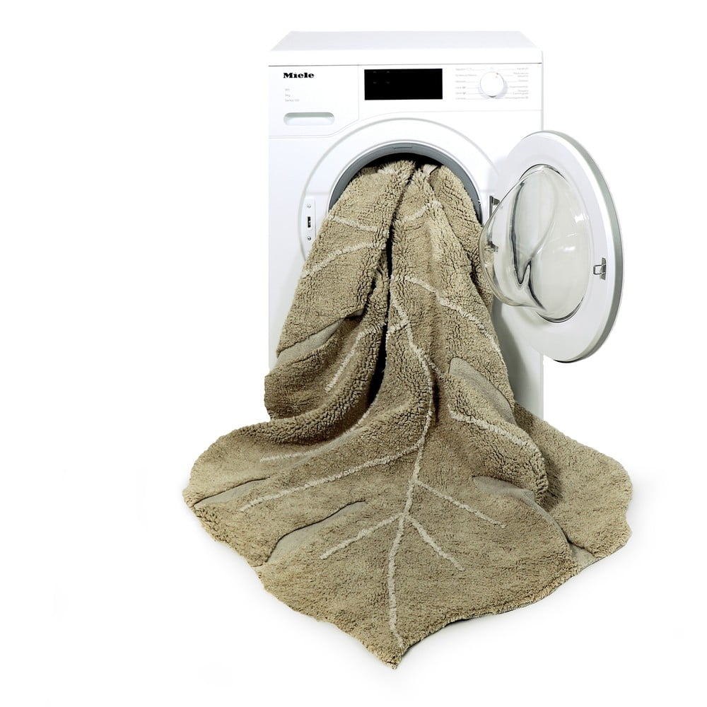 Bawełniany dywan dziecięcy w kolorze khaki tkany ręcznie odpowiedni do prania 120x180 cm Monstera Olive – Lorena Canals (zdjęcie 7)