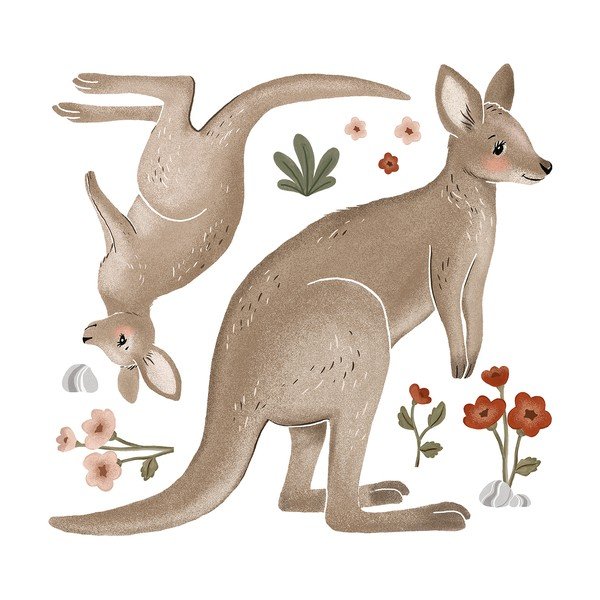 Naklejki dziecięce 65x61 cm Kangaroo – Lilipinso-image-2