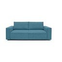 Turkusowa sztruksowa rozkładana sofa 245 cm Nihad – Bobochic Paris