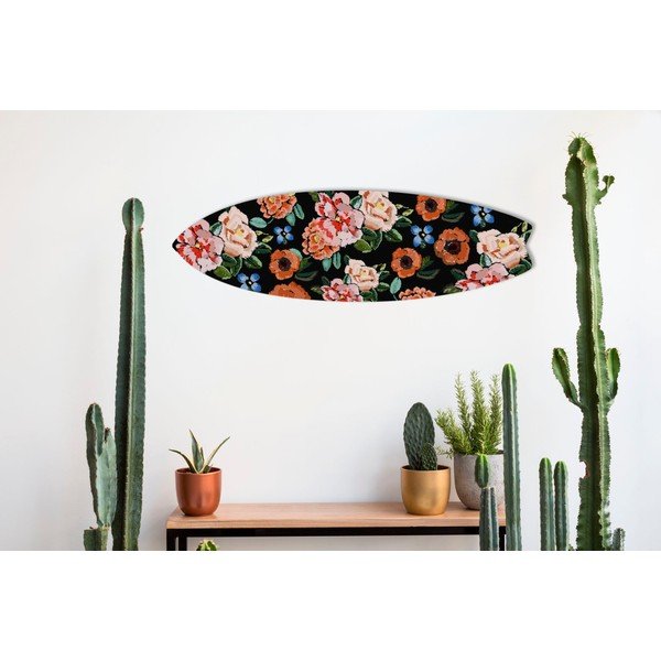 Dekoracja ścienna w kształcie deski surfingowej Really Nice Things Sewing Flowers-image-1